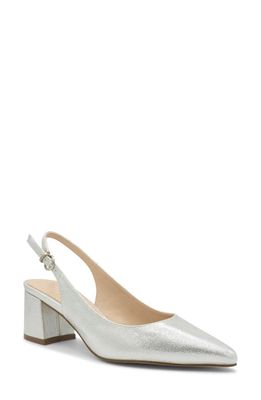 Paradox London Pink Imelda Slingback Pointed Toe Pump in Silver