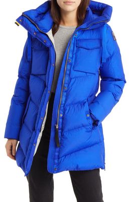 Parajumpers Adelle Water Repellent Down Puffer Jacket in Dazzling Blue