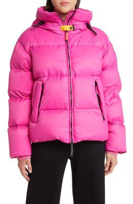 Parajumpers Anya Water Repellent Hooded 700 Fill Power Down Puffer Jacket in Fuchsia