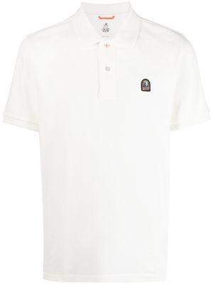 Parajumpers chest logo-patch detail polo shirt - White