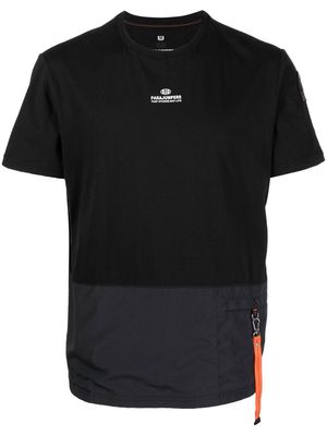 Parajumpers contrast-panel crewneck T-shirt - Black