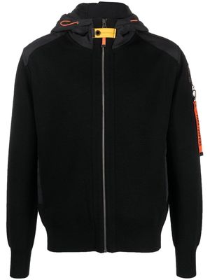 Parajumpers Dominic logo-patch zip-up hoodie - Black