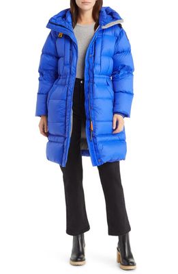 Parajumpers Eira Hooded Down Coat in Dazzling Blue