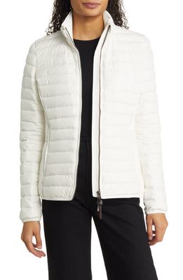 Parajumpers Geena Quilted Water Repellent Down & Feather Puffer Jacket in Off-White