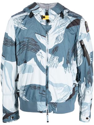 Parajumpers graphic-print hooded jacket - Blue