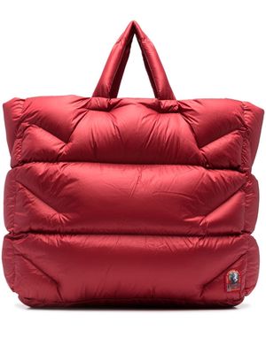 Parajumpers Hollywood logo-patch padded tote bag - Red