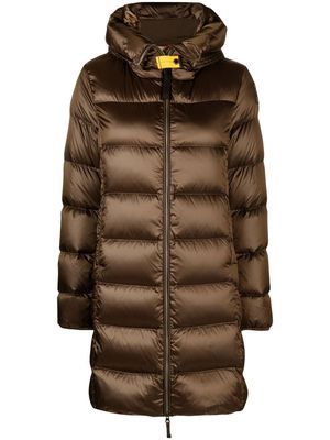 Parajumpers hooded zip-up puffer coat - Brown
