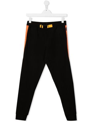 Parajumpers Kids TEEN side-stripe tracksuit bottoms - Black