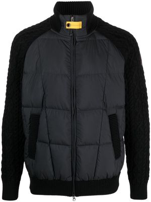 Parajumpers knit-sleeve padded down jacket - Black