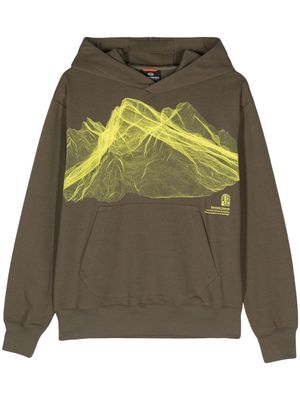 Parajumpers Latemar mountain-print hoodie - Green