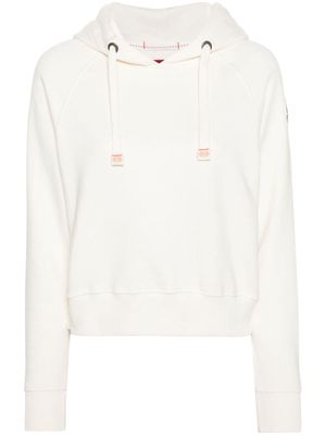 Parajumpers logo-appliqué cropped hoodie - White
