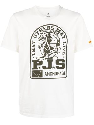 Parajumpers logo graphic-print T-shirt - White