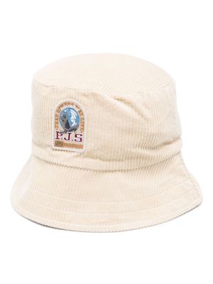 Parajumpers logo-patch corduroy bucket hat - Neutrals
