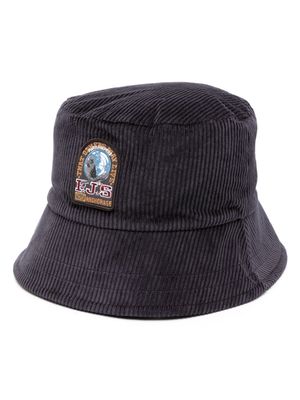 Parajumpers logo-patch cotton bucket hat - Blue