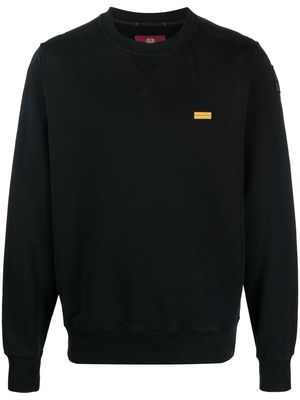 Parajumpers logo-patch crew neck sweatshirt - Black