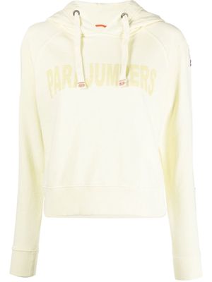 Parajumpers logo-patch drawstring hoodie - Yellow