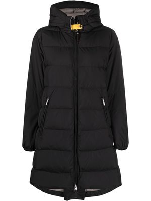 Parajumpers logo-patch hooded coat - Black