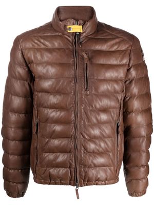 Parajumpers logo-patch padded jacket - Brown