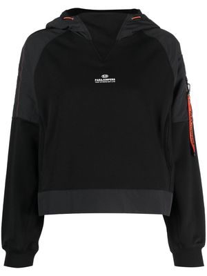 Parajumpers logo-patch-pendant hoodie - Black