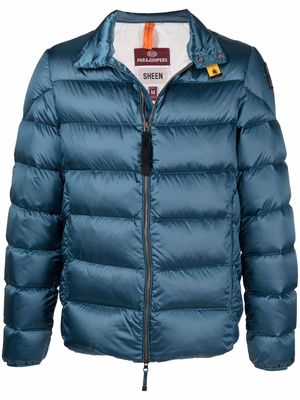 Parajumpers logo-patch puffer jacket - Blue