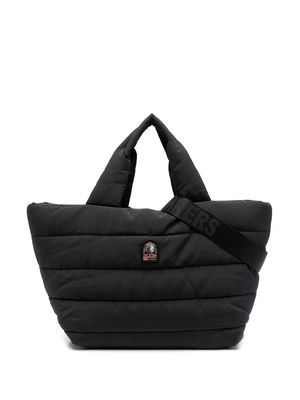 Parajumpers logo-patch quilted tote - Black
