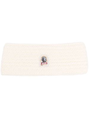 Parajumpers logo-patch ribbed-knit headband - Neutrals