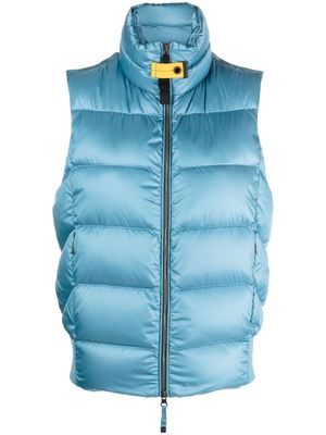 Parajumpers logo-patch stand-up collar gilet - Blue