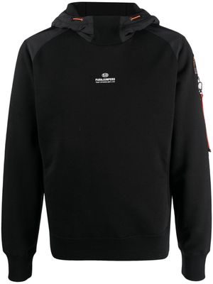 Parajumpers logo-print cotton blend hoodie - Black