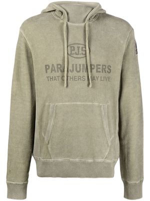 Parajumpers logo-print pullover hoodie - Green