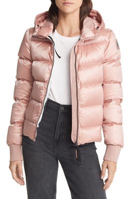 Parajumpers Mariah Hooded Down Puffer Jacket in Silver-Pink
