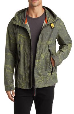 Parajumpers Marmolada Waterproof Ripstop Jacket in Toubre Wireframe Print