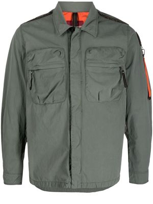 Parajumpers Millard logo-patch overshirt - Green