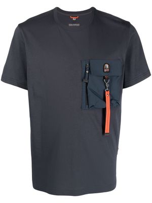 Parajumpers Mojave zip-pocket cotton T-shirt - Blue