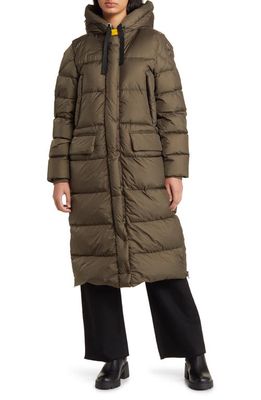 Parajumpers Mummy Water Repellent 700 Fill Power Down Ripstop Puffer Coat in Taggia Olive