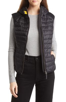 Parajumpers Nikky Water Repellent Hooded Puffer Vest in Black