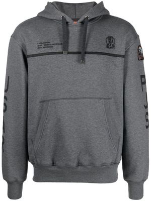Parajumpers Overlod logo-patch hoodie - Grey
