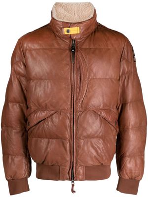 Parajumpers padded-design stand-up collar jacket - Brown