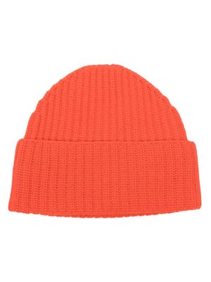 Parajumpers ribbed-knit wool blend beanie - Orange