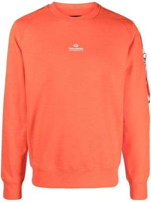 Parajumpers Sabre logo-patch cotton-blend sweatshirt - Orange