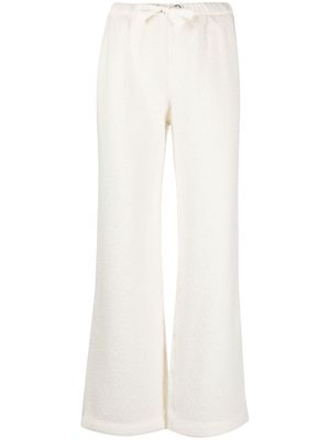 Parajumpers Shino logo-patch bouclé trousers - White