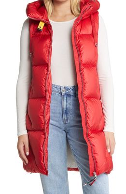 Parajumpers Zuly Long Puffer Vest in Unique Red