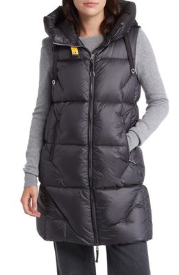 Parajumpers Zuly Water Repellent 750 Fill Power Hooded Puffer Vest in Pencil