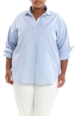 Pari Passu Oxford Button-Front Shirt in French Blue