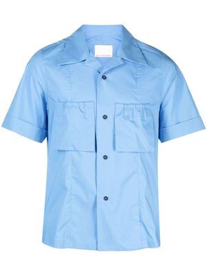Paria Farzaneh chest-pockets short-sleeve shirt - Blue