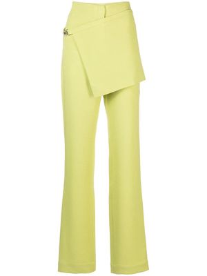 Paris Georgia detachable-apron bootcut trousers - Green