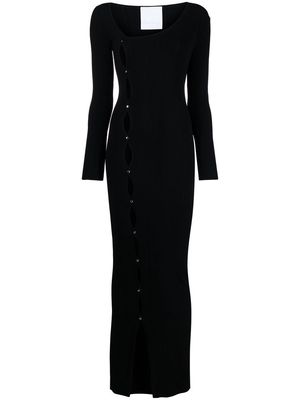 Paris Georgia Lola cut-out knitted maxi dress - Black