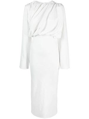 Paris Georgia Ollie drapped midi dress - White