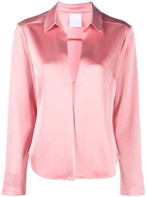 Paris Georgia Sateen satin-finish shirt - Pink