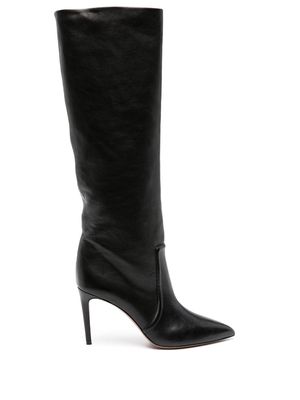 Paris Texas 85mm knee-high leather boots - Black