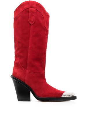Paris Texas Dakota 100mm cowboy boots - Red